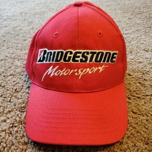 Bridgestone Firestone Motorsports Adjustable Hat Cap Red Snapback
